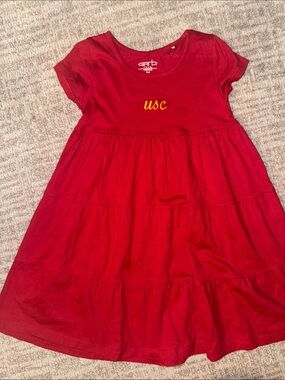 Garb USC Trojans Jasmine Ruffle Swing Dress girls medium 7-8 red tiered tailgate